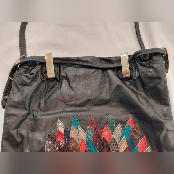 Moiseff Original Genuine Leather Black Shoulder Bag - Picture 10 of 14